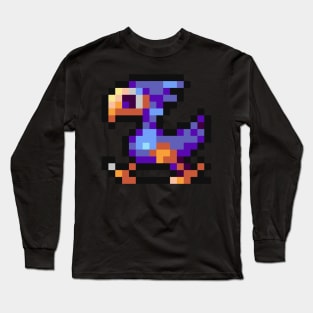 8-Bit Purple Chocobo Long Sleeve T-Shirt